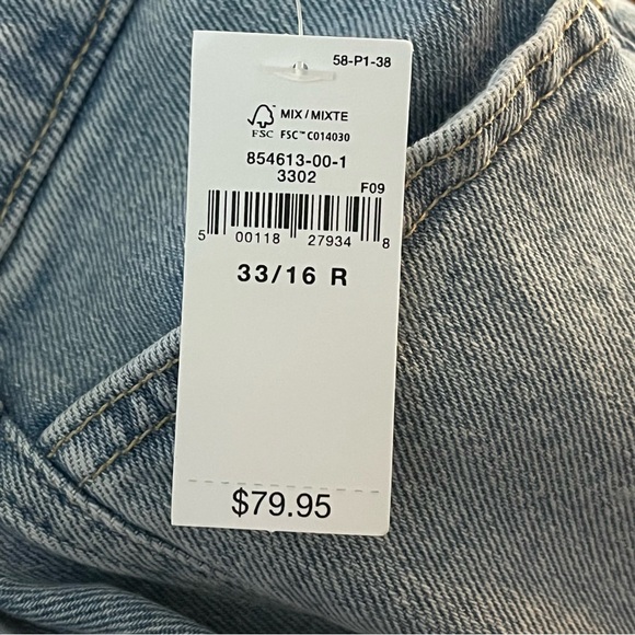 Gap High Rise Stride Jeans Wide Leg Light Wash Women’s Size 16 33R NEW - Picture 9 of 13